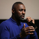 Actor Idris Elba speaks onstage after BBC America’s Luther screening on Dec. 2, 2015, in New York City.
Neilson Barnard/Getty Images